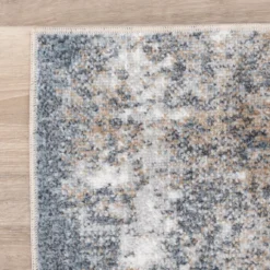 Waschbarer Teppich Abstrakt - Misha Grunge Creme Grau