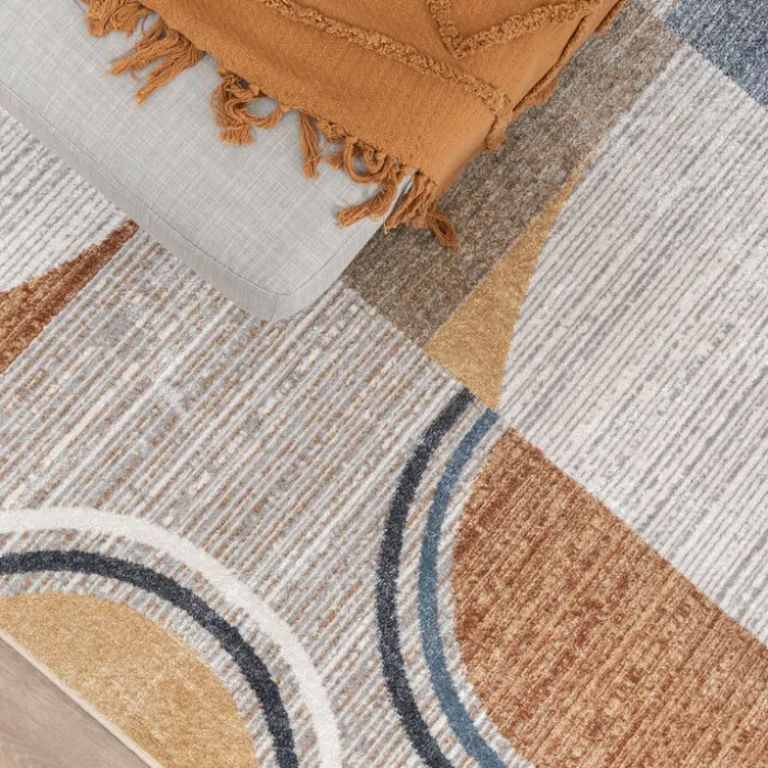 Waschbarer Teppich Abstrakt - Misha Blocks Bunt