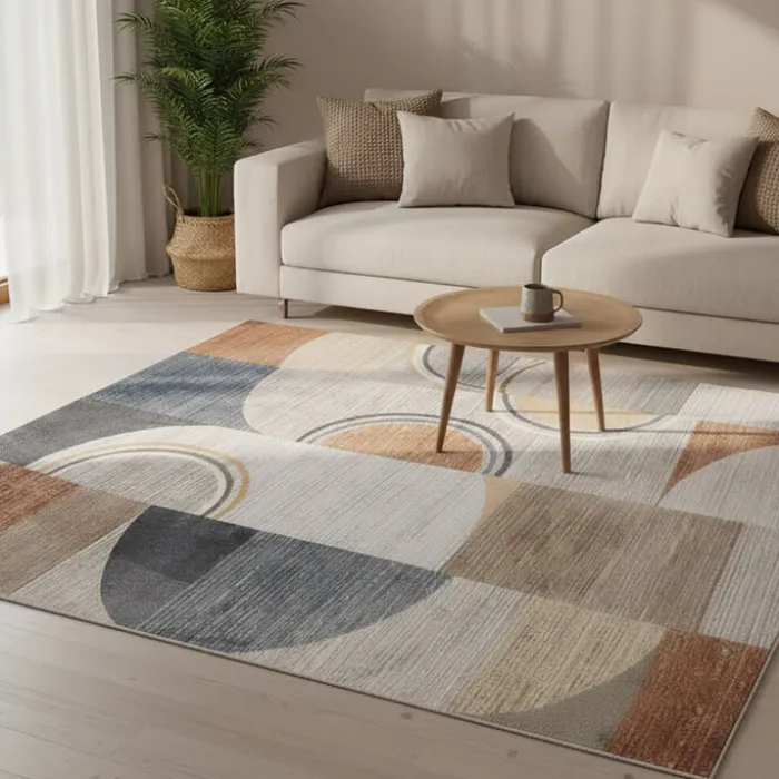 Waschbarer Teppich Abstrakt - Misha Blocks Bunt