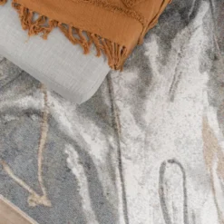 Waschbarer Teppich Abstrakt - Misha Lines Creme Grau