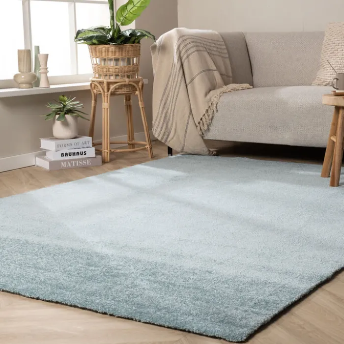 Waschbarer Teppich - Clean Hellblau