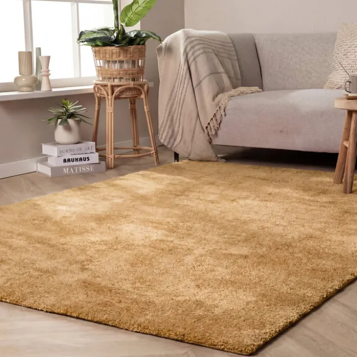 Waschbarer Teppich - Clean Ockergelb