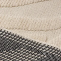 Waschbarer Teppich - Dunya Zebra Weiß