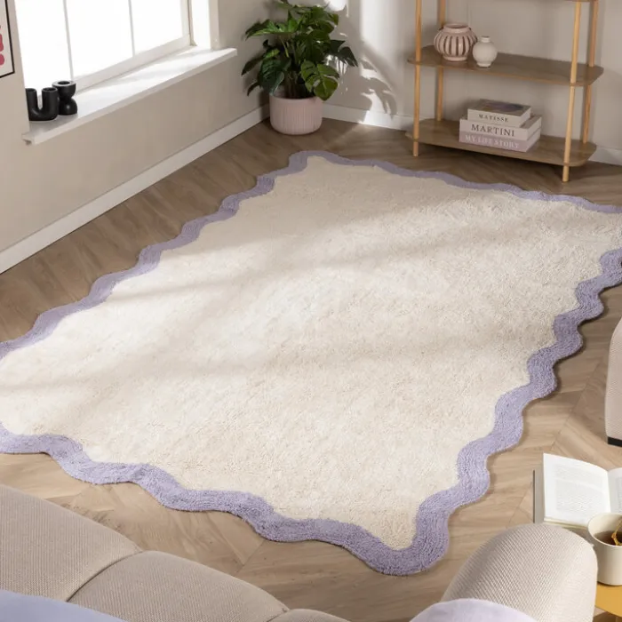 Waschbarer Teppich - Hazy Lila Creme