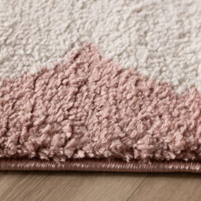 Waschbarer Teppich - Myrre Rosa Weiß
