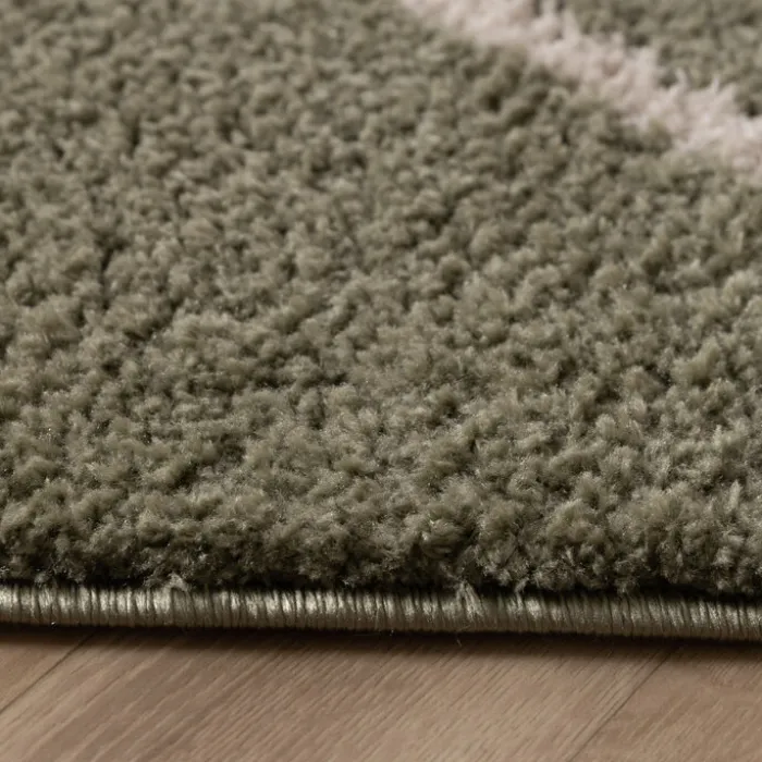 Waschbarer Teppich - Myrre Swirl Grün
