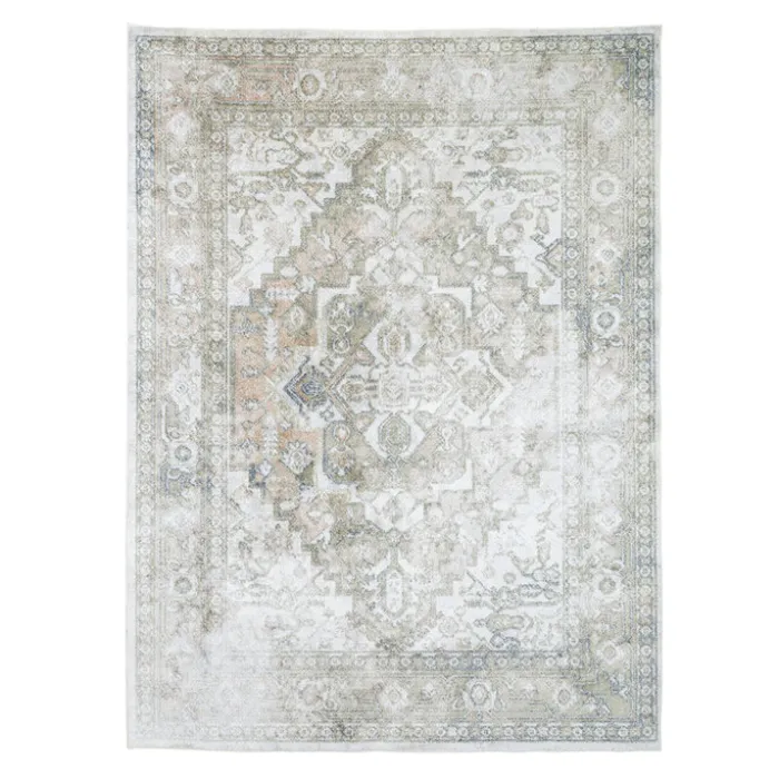 Waschbarer Teppich - Nova Aztec Olivgrün