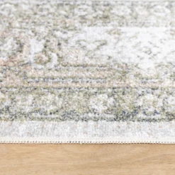 Waschbarer Teppich - Nova Aztec Olivgrün