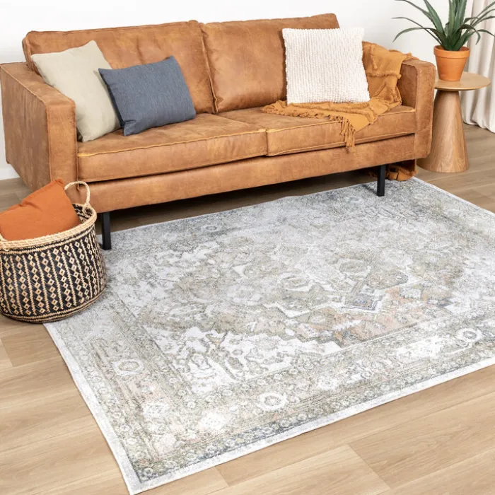 Waschbarer Teppich - Nova Aztec Olivgrün