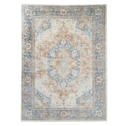 Waschbarer Teppich - Nova Medaillon Bunt