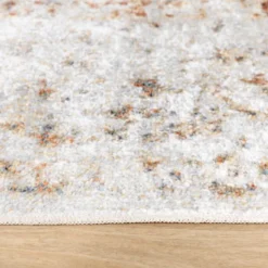 Waschbarer Teppich - Nova Medaillon Hellgrau