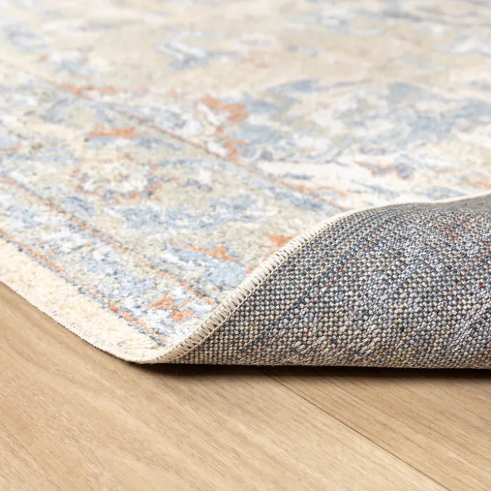 Waschbarer Teppich - Nova Medaillon Grün