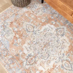 Waschbarer Teppich - Nova Medaillon Terra