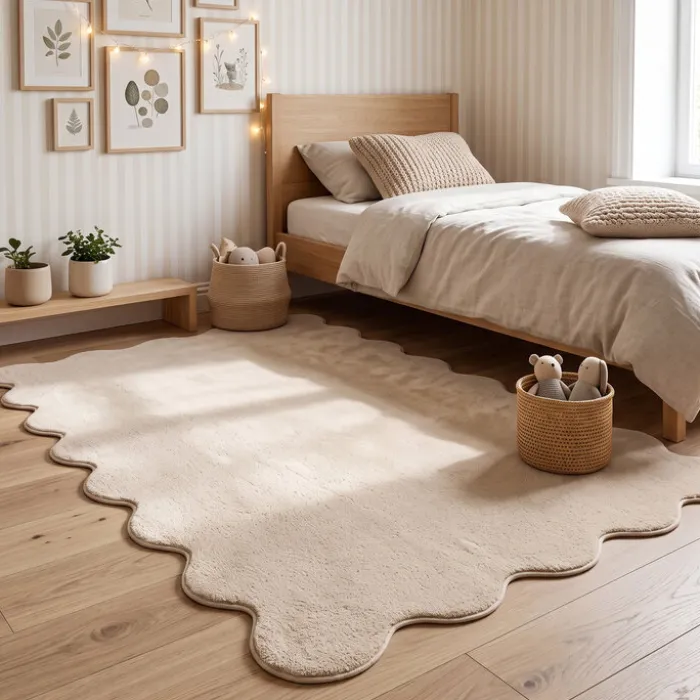 Waschbarer Teppich - Puck Beige