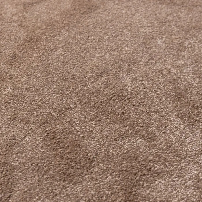 Waschbarer Teppich Rund - Clean Braun