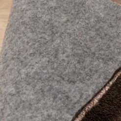 Waschbarer Teppich Rund - Clean Braun