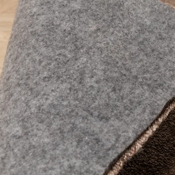 Waschbarer Teppich Rund - Clean Braun