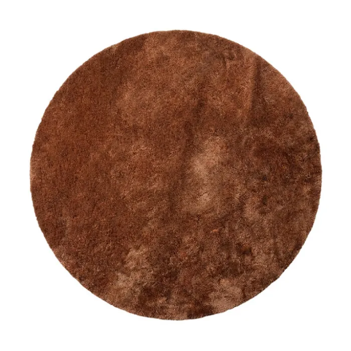 Waschbarer Teppich Rund - Clean Kupfer