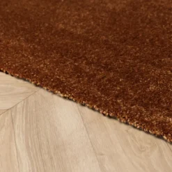 Waschbarer Teppich Rund - Clean Kupfer