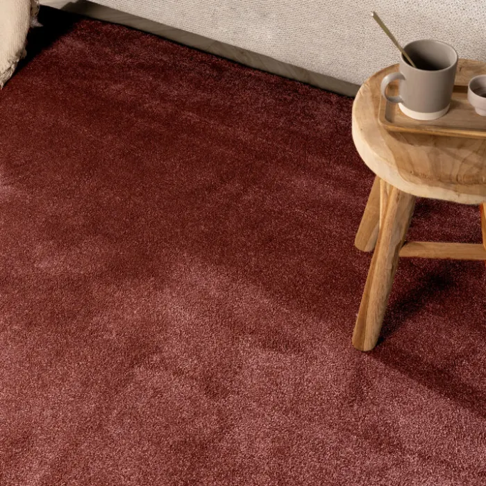 Waschbarer Teppich Rund - Clean Rosa