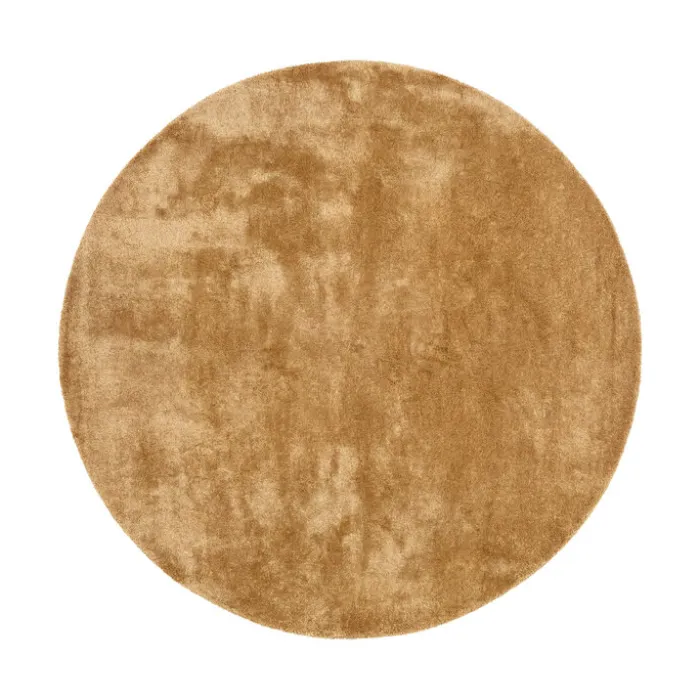 Waschbarer Teppich Rund - Clean Gold