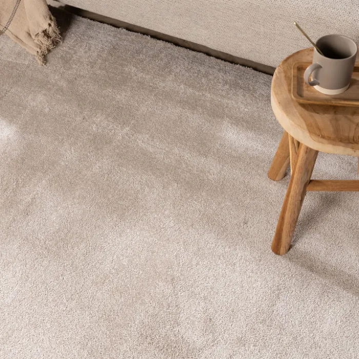 Waschbarer Teppich Rund - Clean Creme