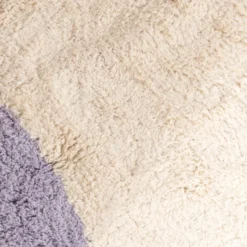 Waschbarer Teppich Rund - Hazy Lila Creme