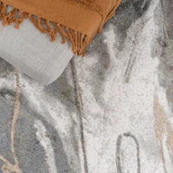 Waschbarer Teppich Rund - Misha Lines Creme Braun