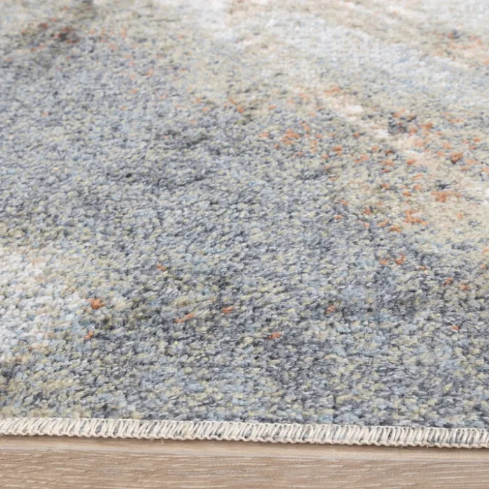 Waschbarer Teppich Rund - Misha Lines Creme Braun