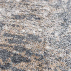 Waschbarer Teppich Rund - Misha Grunge Creme Grau