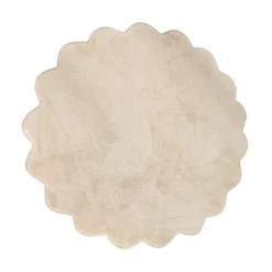 Waschbarer Teppich Rund - Puck Beige