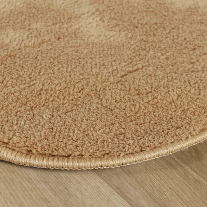 Waschbarer Teppich Rund - Puck Braun