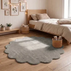 Waschbarer Teppich Rund - Puck Grün