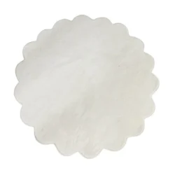 Waschbarer Teppich Rund - Puck Weiß