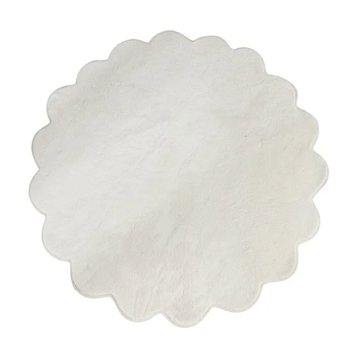 Waschbarer Teppich Rund - Puck Weiß