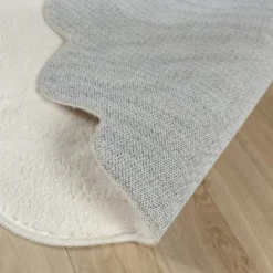 Waschbarer Teppich Rund - Puck Weiß