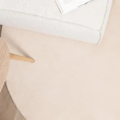 Waschbarer Teppich Rund - Vivid Beige
