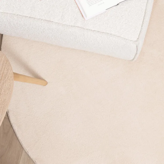 Waschbarer Teppich Rund - Vivid Beige