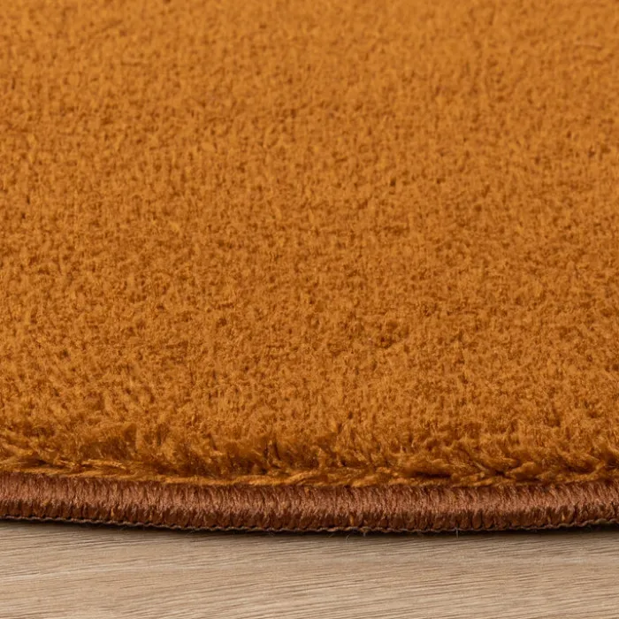 Waschbarer Teppich Rund - Vivid Terrakotta