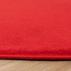 Waschbarer Teppich Rund - Vivid Rot