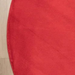 Waschbarer Teppich Rund - Vivid Rot