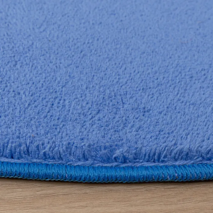 Waschbarer Teppich Rund - Vivid Blau
