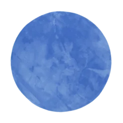 Waschbarer Teppich Rund - Vivid Blau