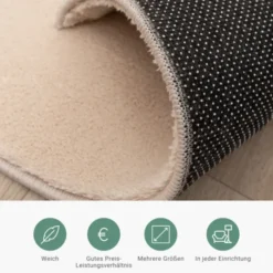 Waschbarer Teppich - Vivid Beige