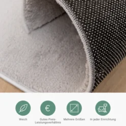 Waschbarer Teppich - Vivid Grau