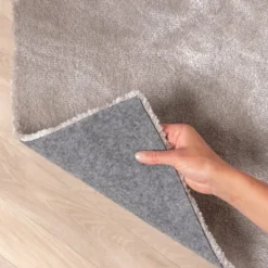 Waschbarer Viskose Teppich Rund - Vive Grau