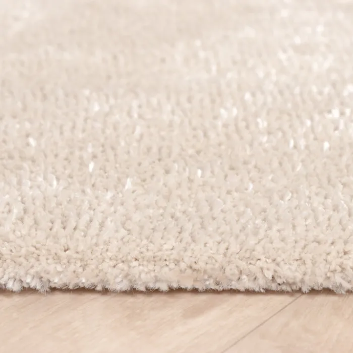 Waschbarer Viskose Teppich Rund - Vive Creme