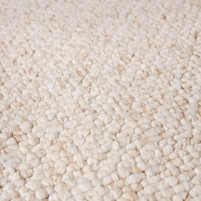 Waschbarer Wollteppich - Bruno Creme Weiß