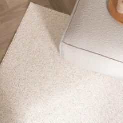 Waschbarer Wollteppich - Bruno Creme Weiß