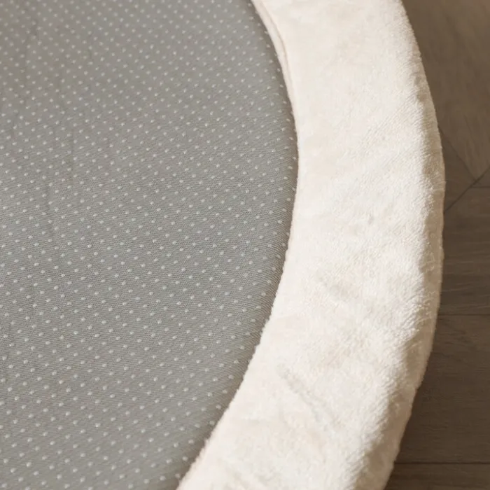 Waschbare Spielmatte Rund - Flo Beige